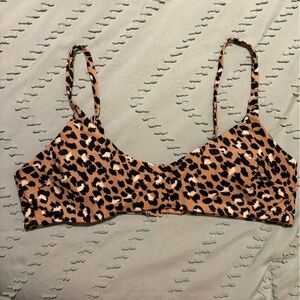Aerie Leopard Print Bikini Top